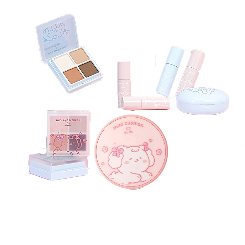 

Kawaii cute cartoon Doodle Mini Makeup series Portable Matte Air Cushion eye cream lip gloss for girlfriend birthday present