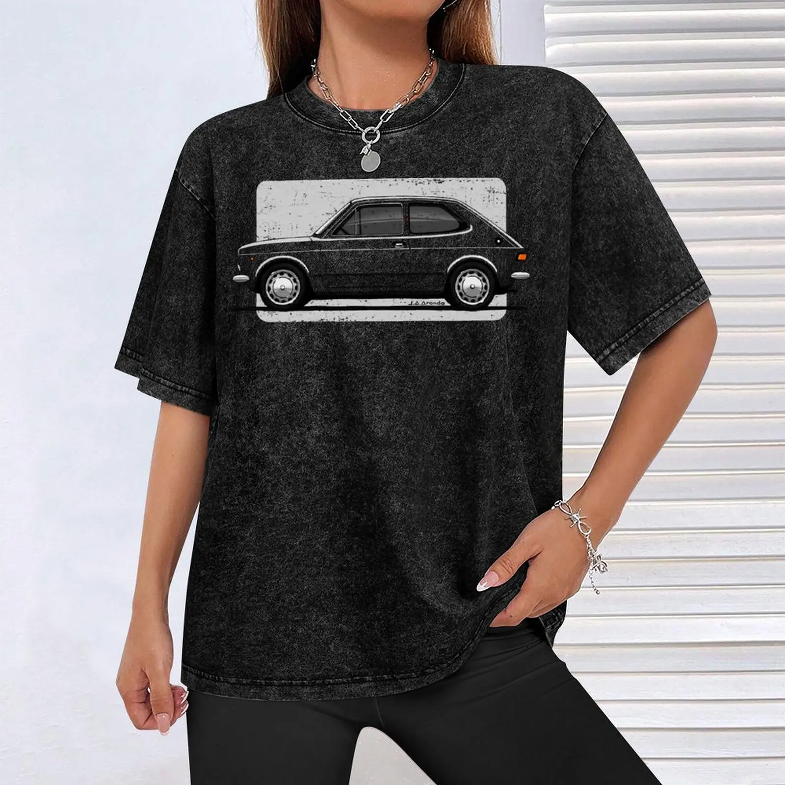 Мужские футболки хлопок My drawing of the classic utility car with soft background