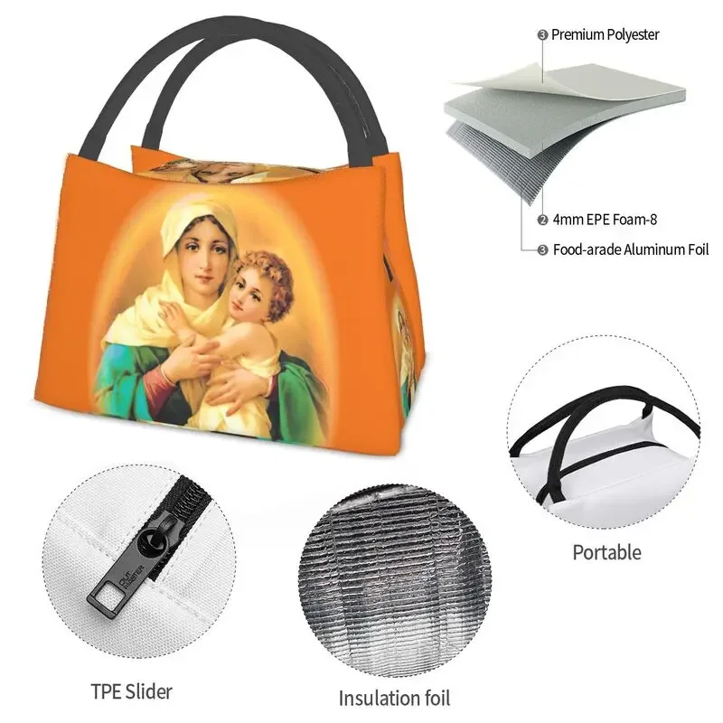 Изолированные сумки для обеда Богомаха Шэнсента школы офиса Девы Марии