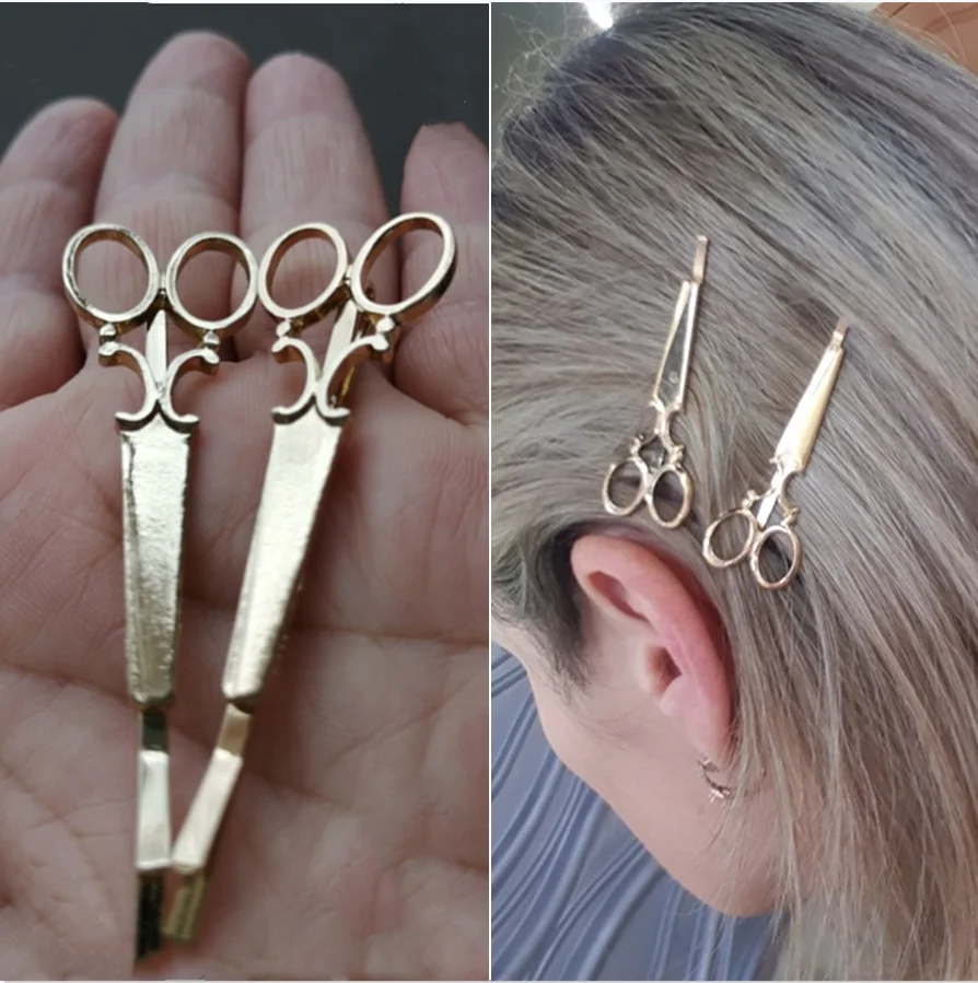 

Personality creativity and Fashion Scissors Shape Barrettes Headwear Girls Hairpins Hair Accessories Simple Elegant Hair Styling