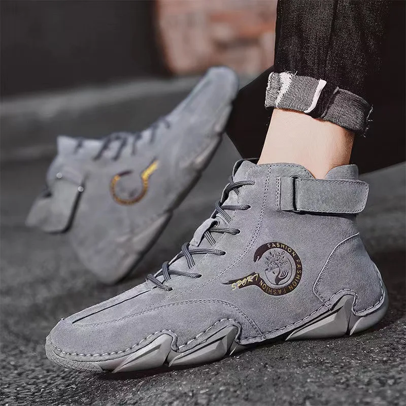 2022 New Casual Shoes for Men Warm Plus Velvet Thick Ankle Boots Fashion Trendy Outdoor Comfortable Non-slip Male Sports Shoes