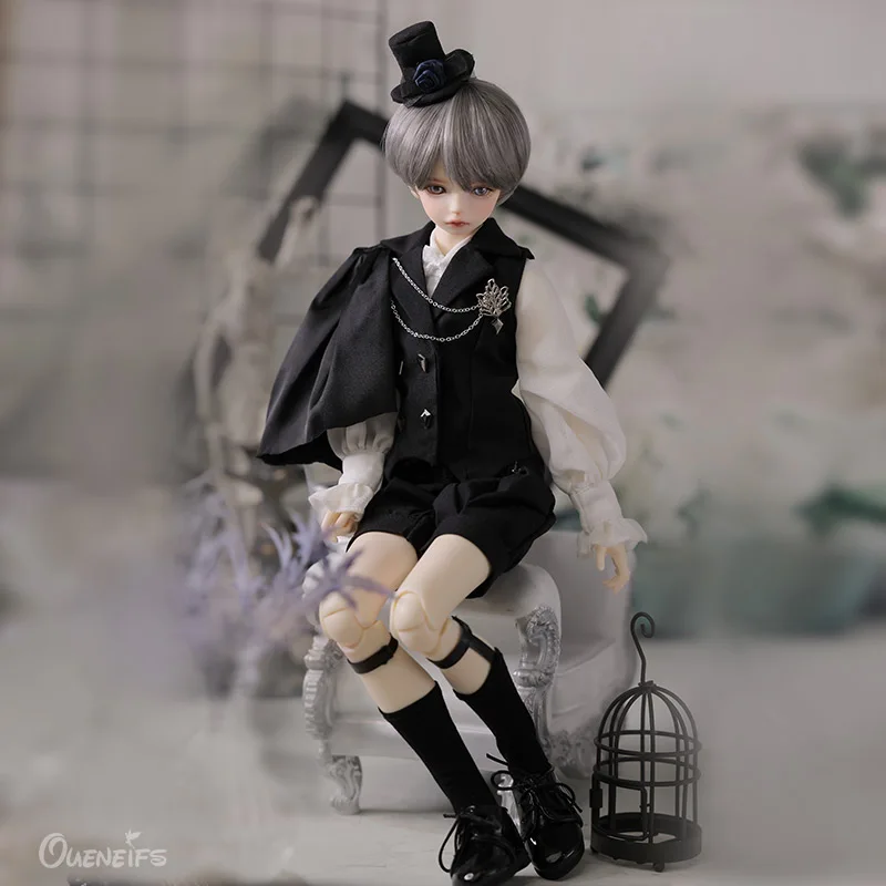 Фото BJD кукла 1/4 Heronk с Minifee новый смокинг для мальчика джентльмен гламурный с формальной шляпой модель смоляные игрушки для ShugaFairy №5