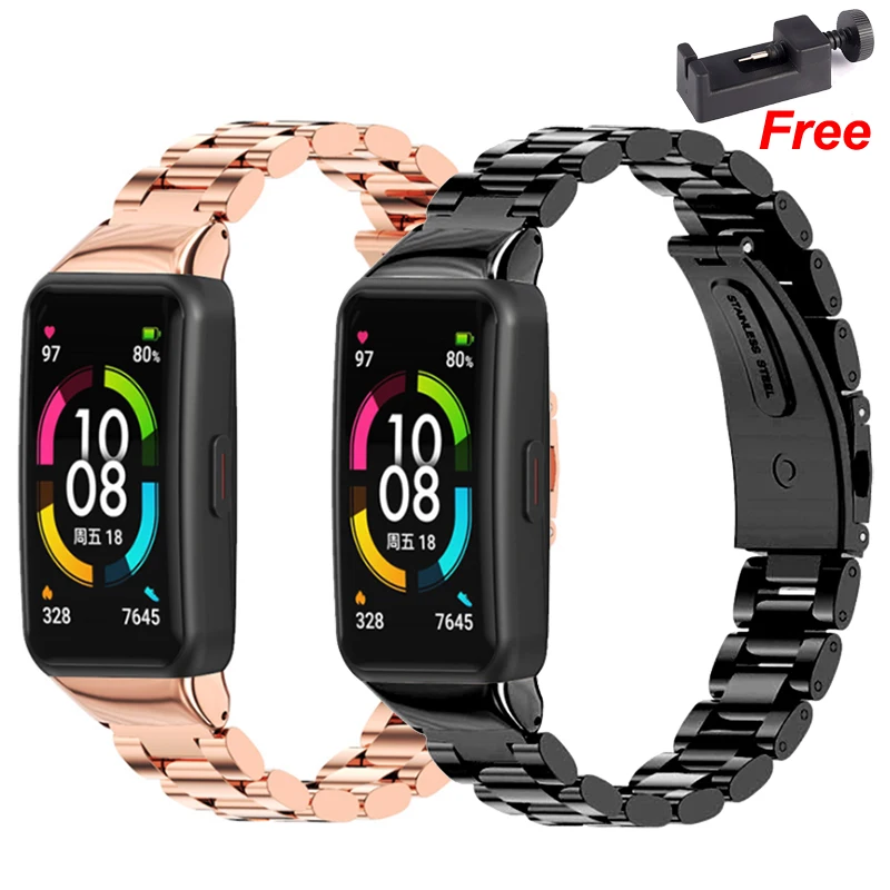 Ремешок Essidi из нержавеющей стали для Honor Band 6 металлический браслет мужчин и