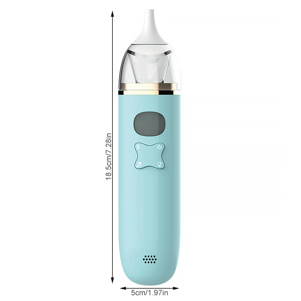 

Baby Nasal Aspirator Electric Nose Suction with Silicone Tip Mucus Snot Sucker Remover for Newborn Infant Green