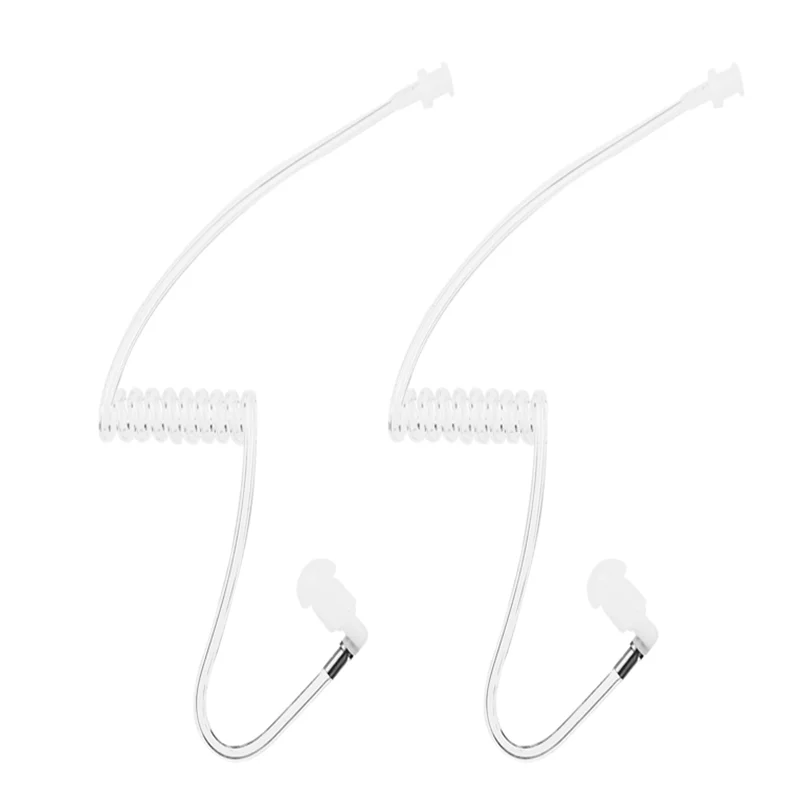 

universal acoust clear air tube ear piece replacement transparant acoustic tubes kits with earbuds for two way radio earpieces