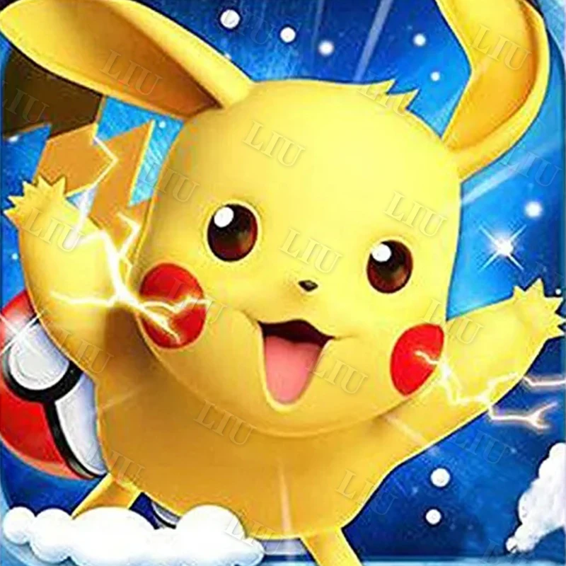 

5D DIY Diamond Painting Pikachu Round Drill Rhinestone Embroidery Mosaic Cartoon Pictures Cross Stitch Kit Home Decor