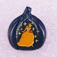 dancing cinderella and the pumpkin television brooches badge for bag lapel pin buckle jewelry gift for friends