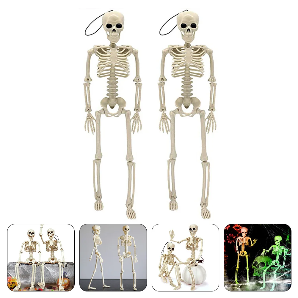 

2 Pcs Halloween Plastic Prank Prop Whole Body Model Decor Models Scene Ornament Pendant Festive Toy