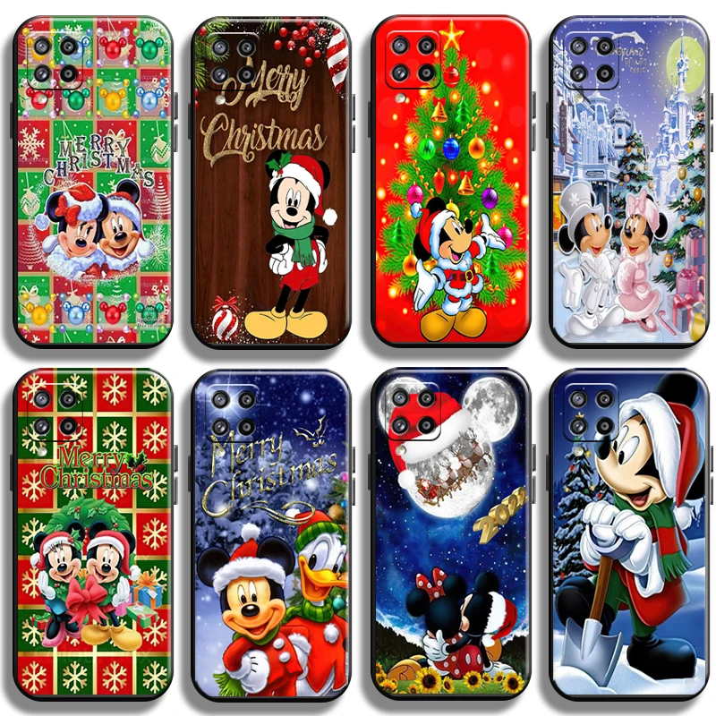 

Merry Christmas Mickey Minnie For Samsung Galaxy A21 A21S Phone Case TPU Shell Back Carcasa Funda Black Cover Coque