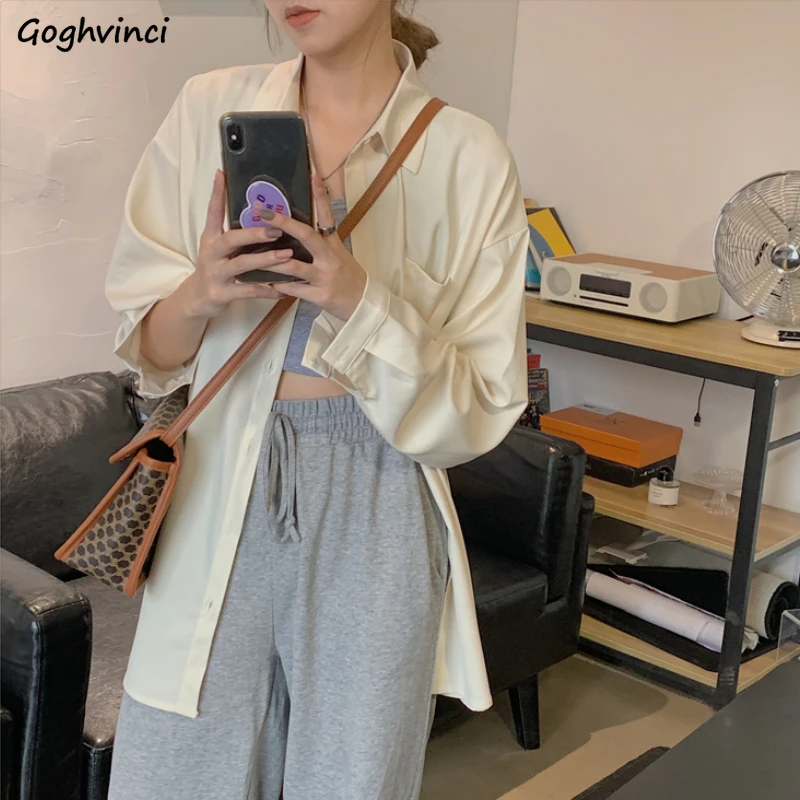 

Sun-proof Shirts Women Loose Thin Summer Cool Fashion Streetwear Ulzzang College Young Tender Stylish Design All-match Casual BF