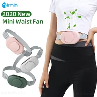 portable mini waist fan recharge hands free usb wearable fan 3 speeds strong airflow electric neck fan for sport jobsite farm