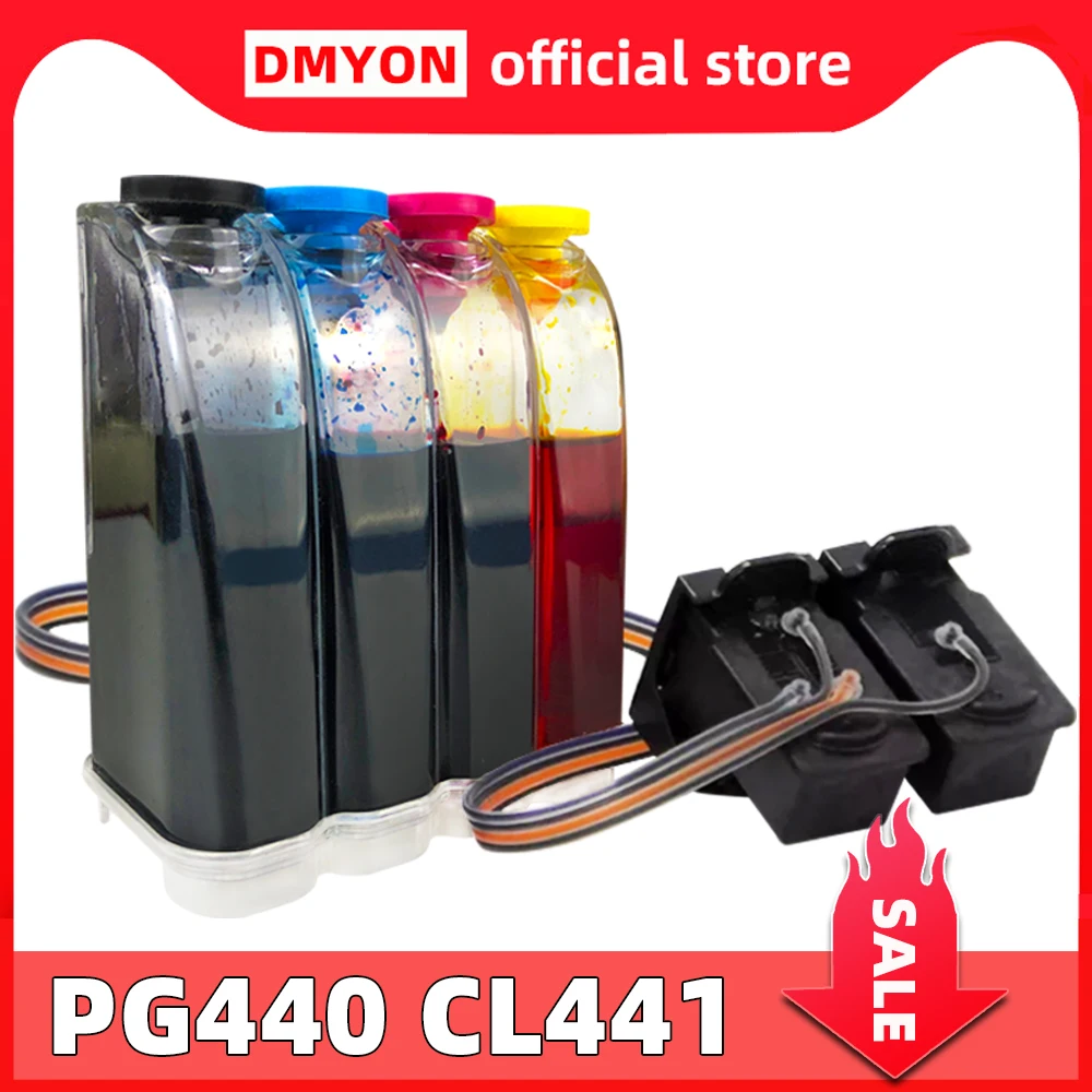 

DMYON CISS PG440 CL441 Compatible for Canon Ink Cartridge MG3140 MG3240 MG3540 MG4240 MX 438 518 378 MG2180 MG3180 MG4180 MG4280