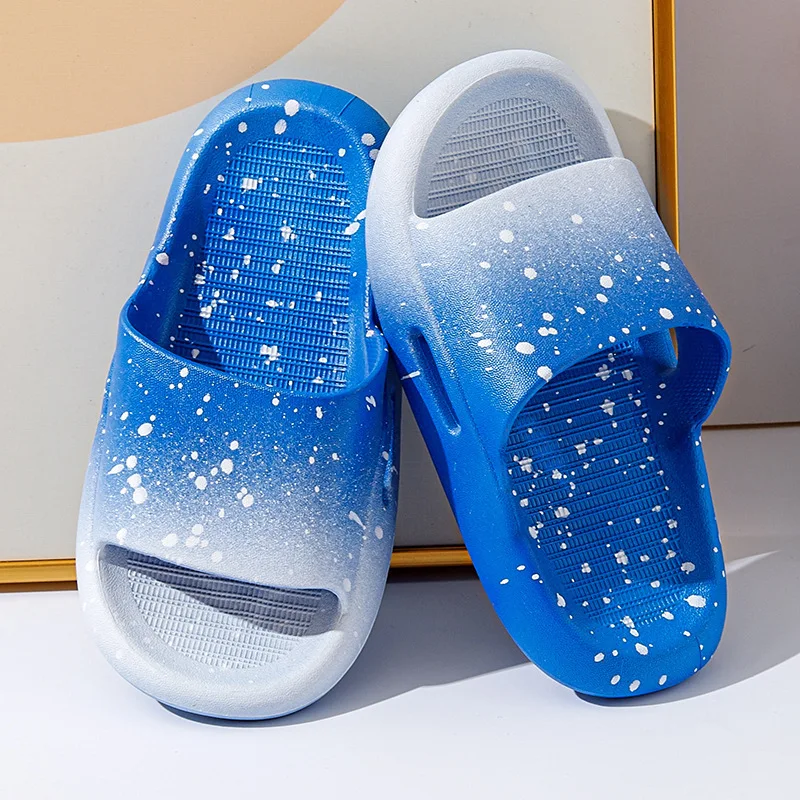 Summer Children's Girls Boys Slippers Casual Sky Gradient Soft Slippers Home Bathoom Slippers Non-Slip Breathable Slippers Shoes