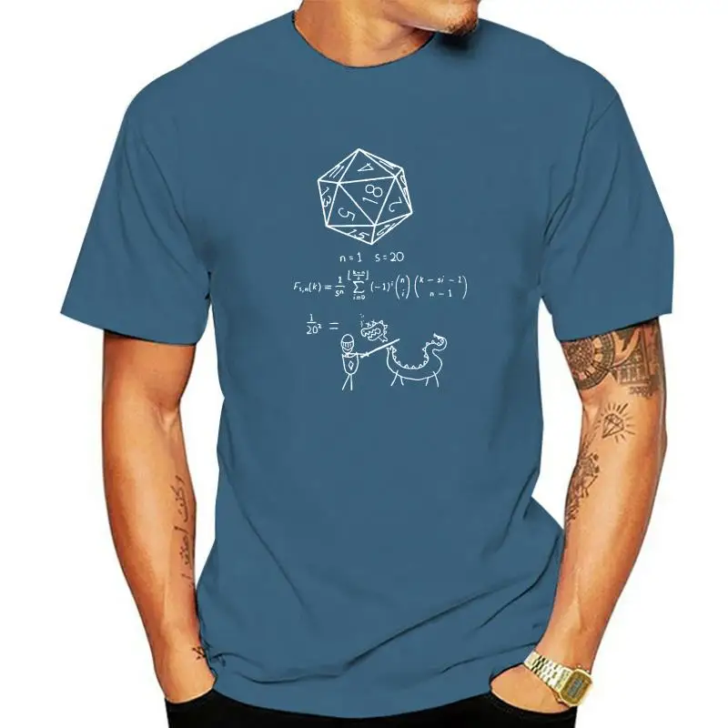 

2022 Fashion Leisure The Science Of 20 Sided Dice T-shirt Harajuku Streetwear 100% Cotton Graphics Tshirt Brands Tee Tops