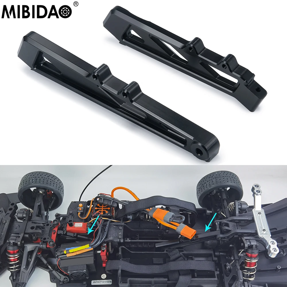 

MIBIDAO Metal Front & Rear Support Mount Chassis Brace For ARRMA 1/7 Felony 6S BLX Street Bash All-Road Muscle RC Car Parts