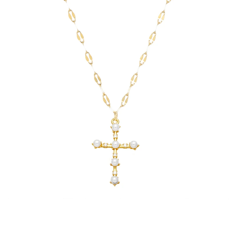 Религиозное ожерелье с крестом для женщин цепочка ожерелья христианский кулон