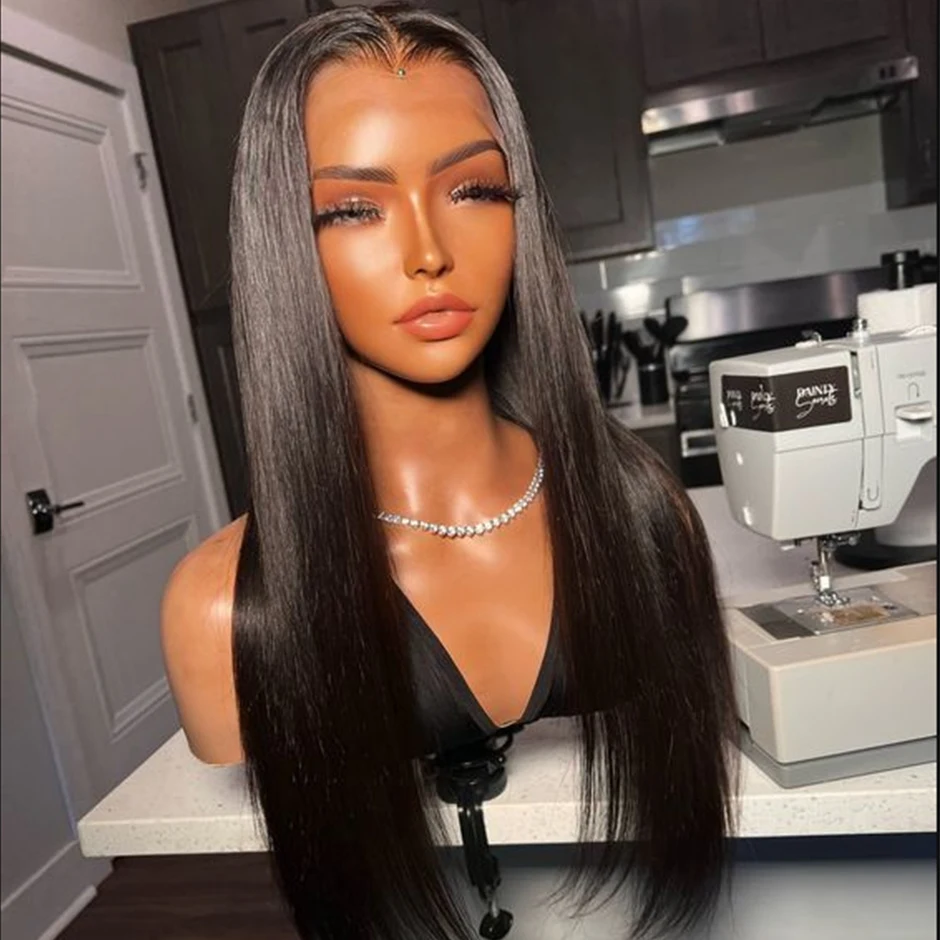

32Inch Straight Lace Front Human Hair Wigs For Women Peruvian Hair13x4/13x6 HD Transparent Lace Frontal Wig 4x4 Lace Closure Wig