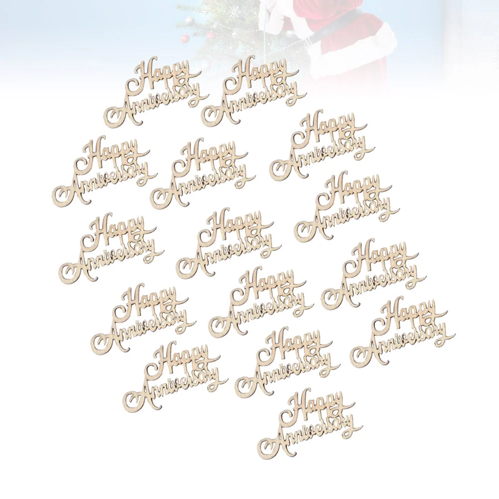 

15Pcs Happy Anniversary Slices Creative Chips DIY Crafts Party Scenery Decoration