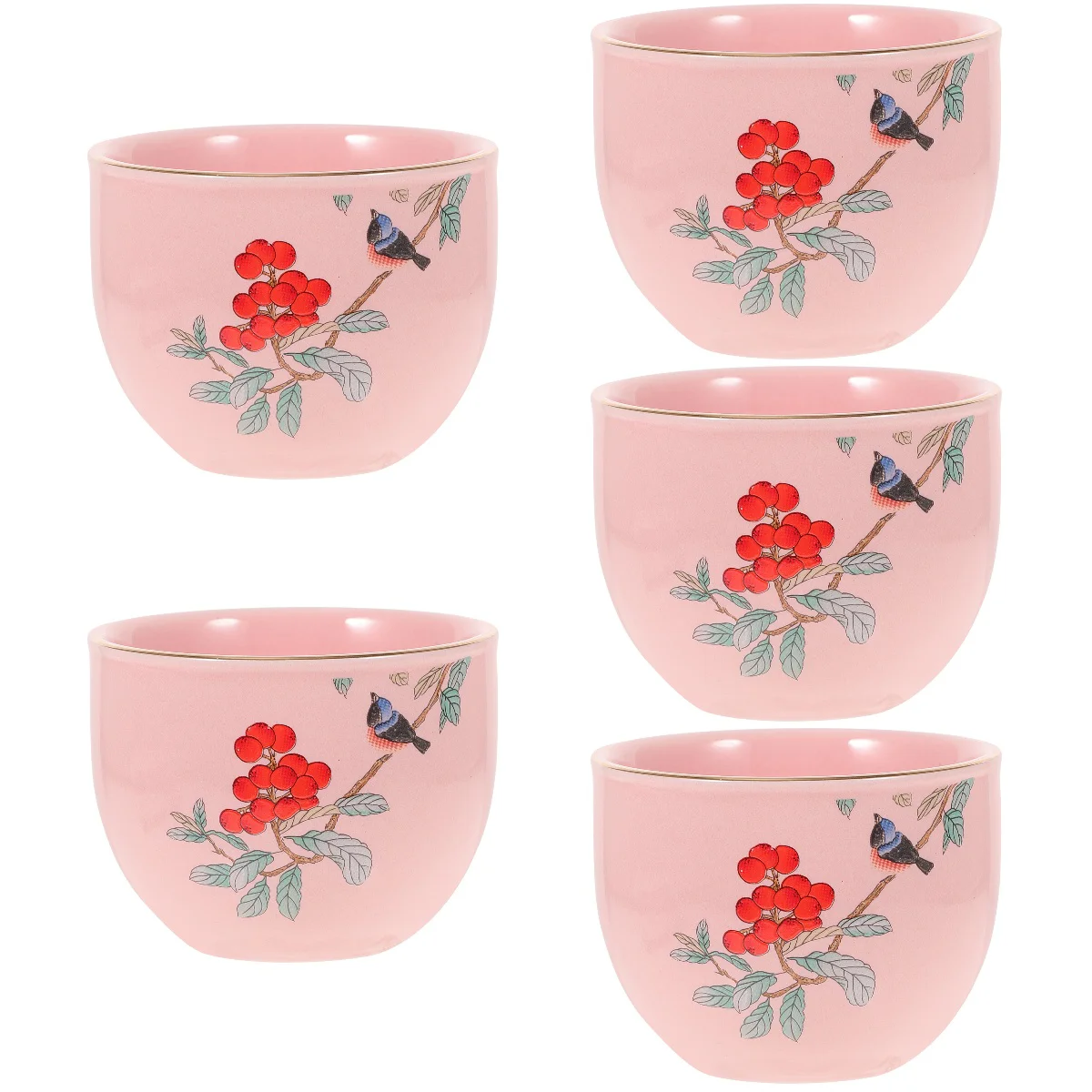 

5x Tea House Delicate Small Small Tea Cup Home Teacup Ceramic Cup Retro Tea Cup for House Tea Indoor