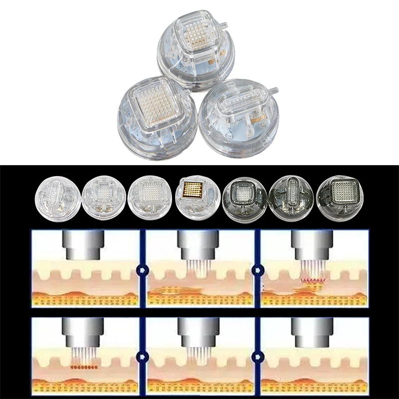 

Green Insulated RF Microneedle Machine Needles 10 /25/ 64 Pins Nano Tips Fractional RF Microneedle Skin Beauty Machine