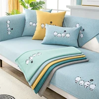 four seasons cartoon sofa cushion cute chenille corner sofa towel couch cover anti slip protection pad living room home decor