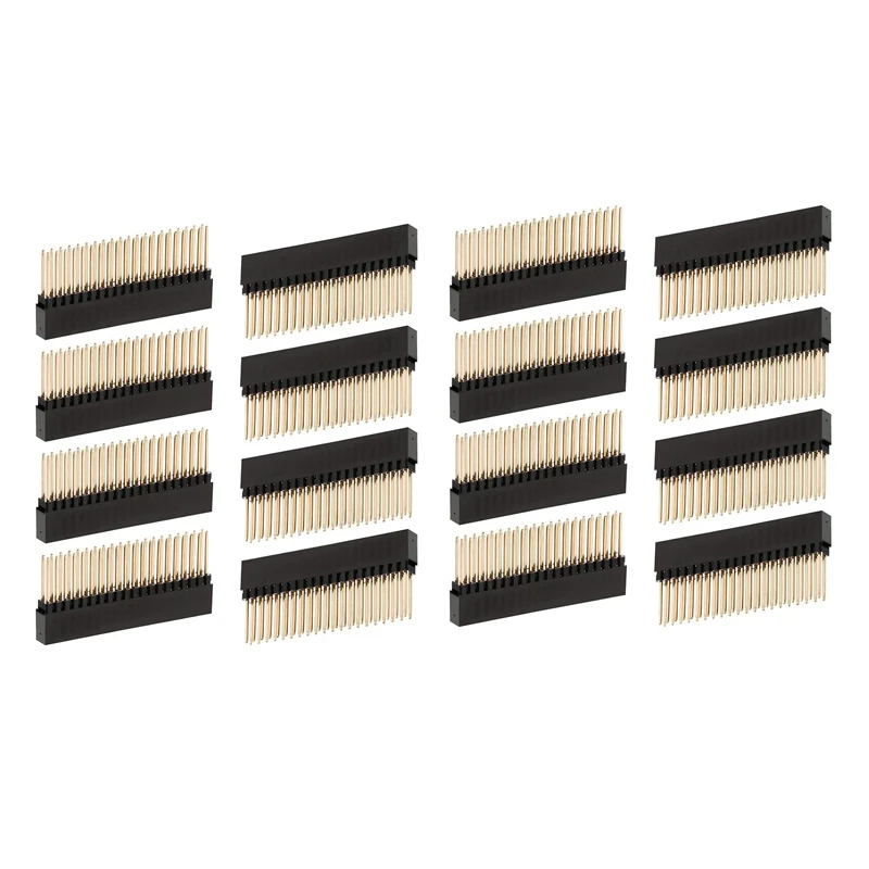 

16PCS,2X20(40 Pin) Extra Tall Female 0.1 Inch Pitch Stacking Header For Raspberry Pi A+/B+/Pi 2/Pi 3 Extra Tall Header-FS-PHFU