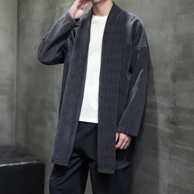 Мужская свободная куртка в китайском стиле на весну и осень для среднего