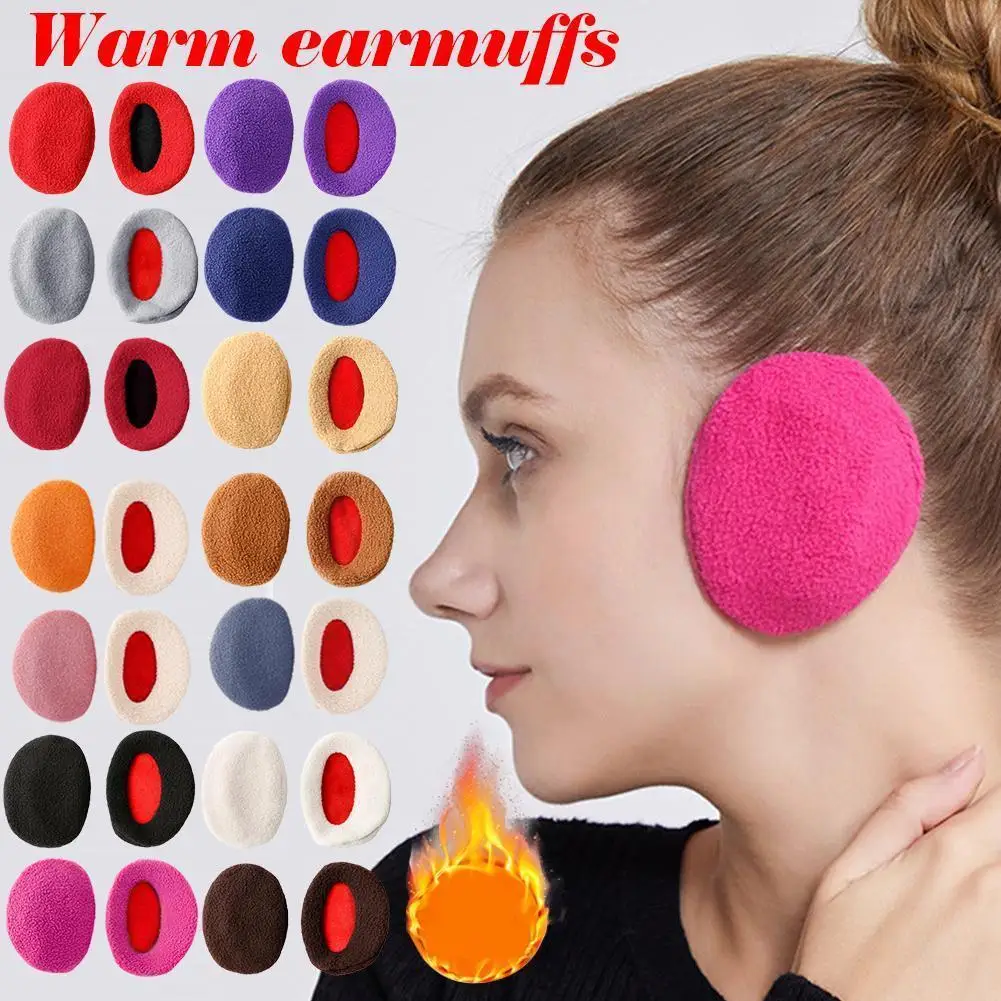 

1 Pair Winter Earbags Bandless Ear Warmers Outdoor Warmer Windproof Earmuffs Ear Cover Warm Fleece Ear Muffs For Women Men D8p0