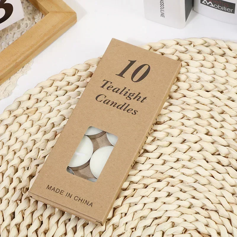 

Набор из 10 круглых свечей из воска