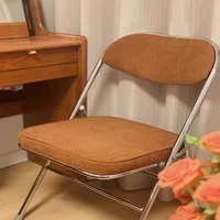 home simple backrest retro net red photo corduroy folding dining chair muebles de cocina chaises salle manger furniture %d1%81%d1%82%d1%83%d0%bb
