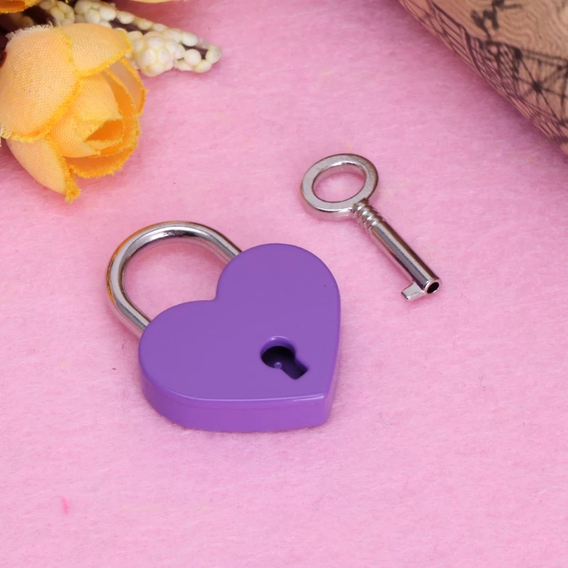 Металл для замка Lock Mini Love Padlock винтажный замок в форме сердца с ключом Dura