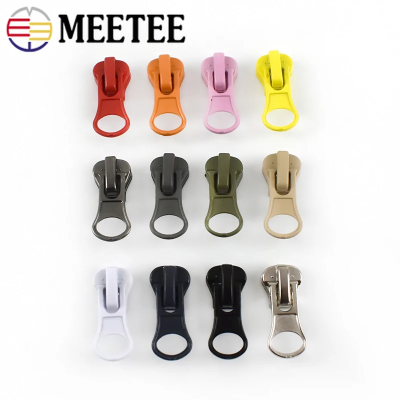 

10/20pcs 5# Zipper Head for Resin Zippers Rainbow Color Zip Puller Slider Repair Kits Bag Clothes Jacket DIY Sewing Accessories