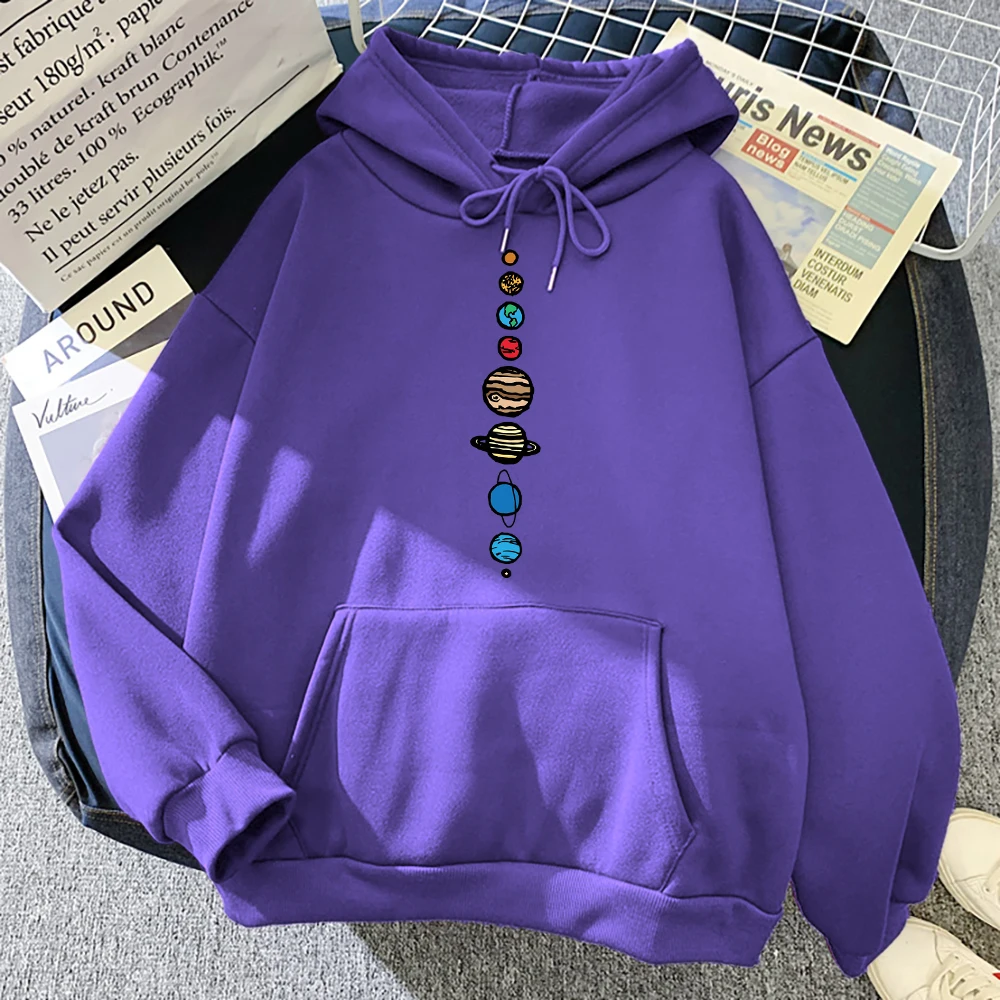 

Nine Planets Universe Solar System Print Men Hoodie Loose Pocket Hoody Autumn Oversize Sweatshirt Fashion Casual Pullover Unisex