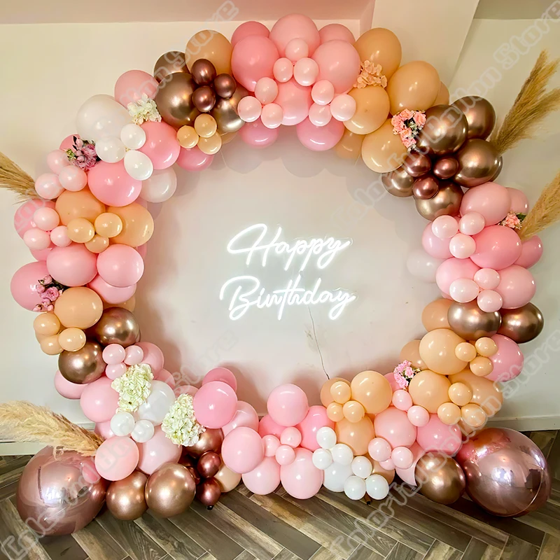 

Розовый кремовый персиковый матовый латексный надувной шар Macaron, Свадебный декор для Дня Святого Валентина