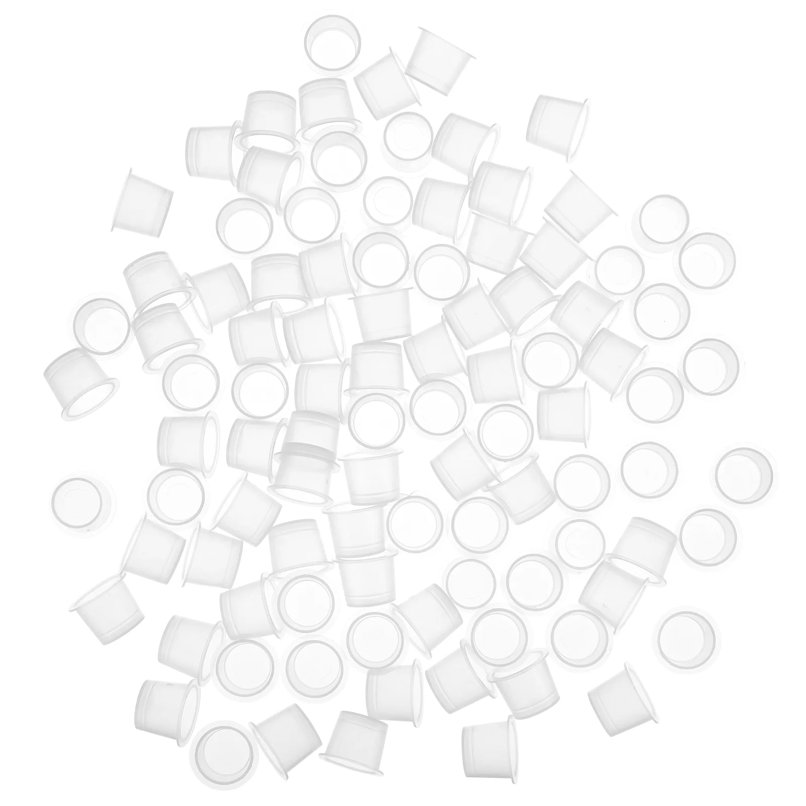 

100pcs Ink Cups White Pigment Caps Cups Clear Ink Pigment Ring Cups for Supplier