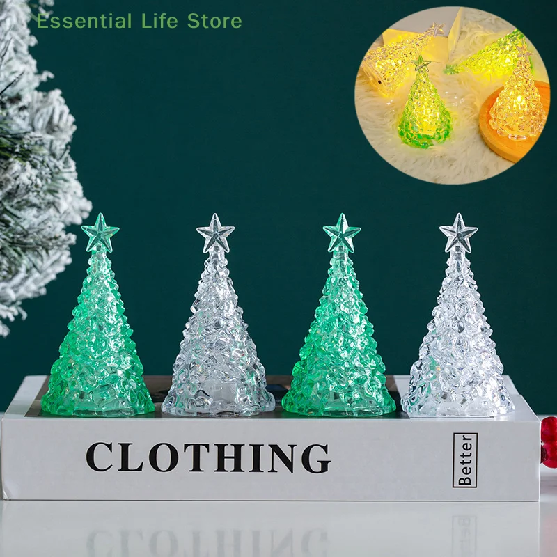 

1 шт. мини светящаяся Рождественская елка украшение светодиодная Мерцающая рождественская елка меняющая цвет Искусственная елка подарки Искусственная елка декор стола