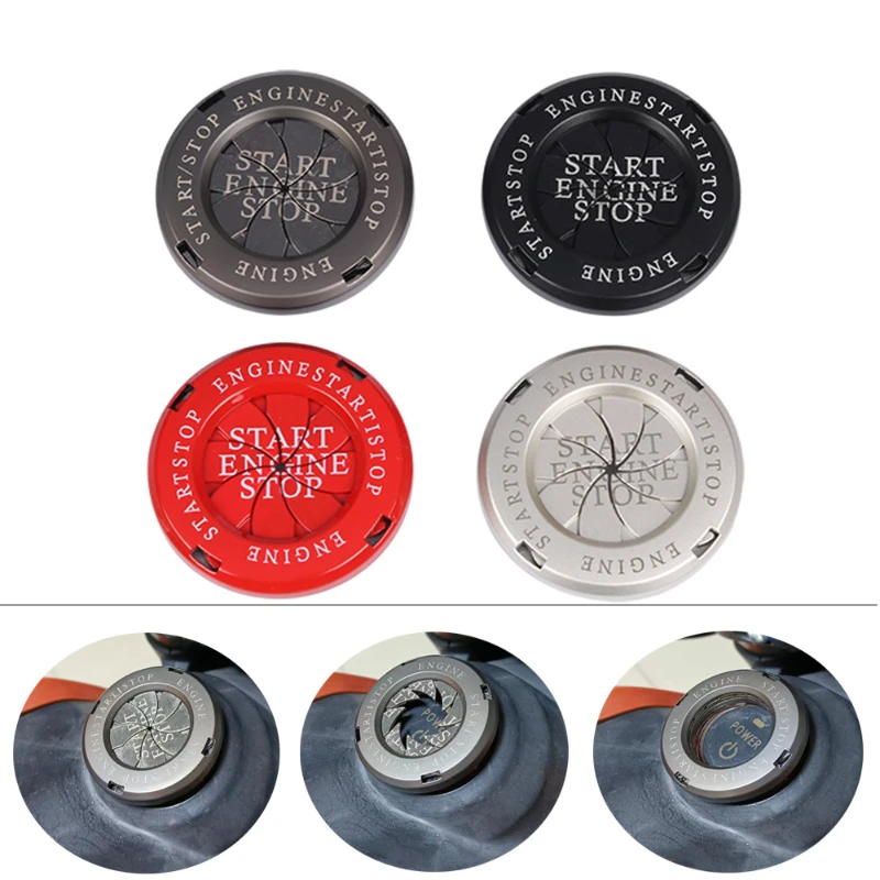 

Motorcycle Car Engine Start Stop Button Car Engine Ignition Start Stop Button Cover Motorcycle Start Ring Car Interior Accessory
