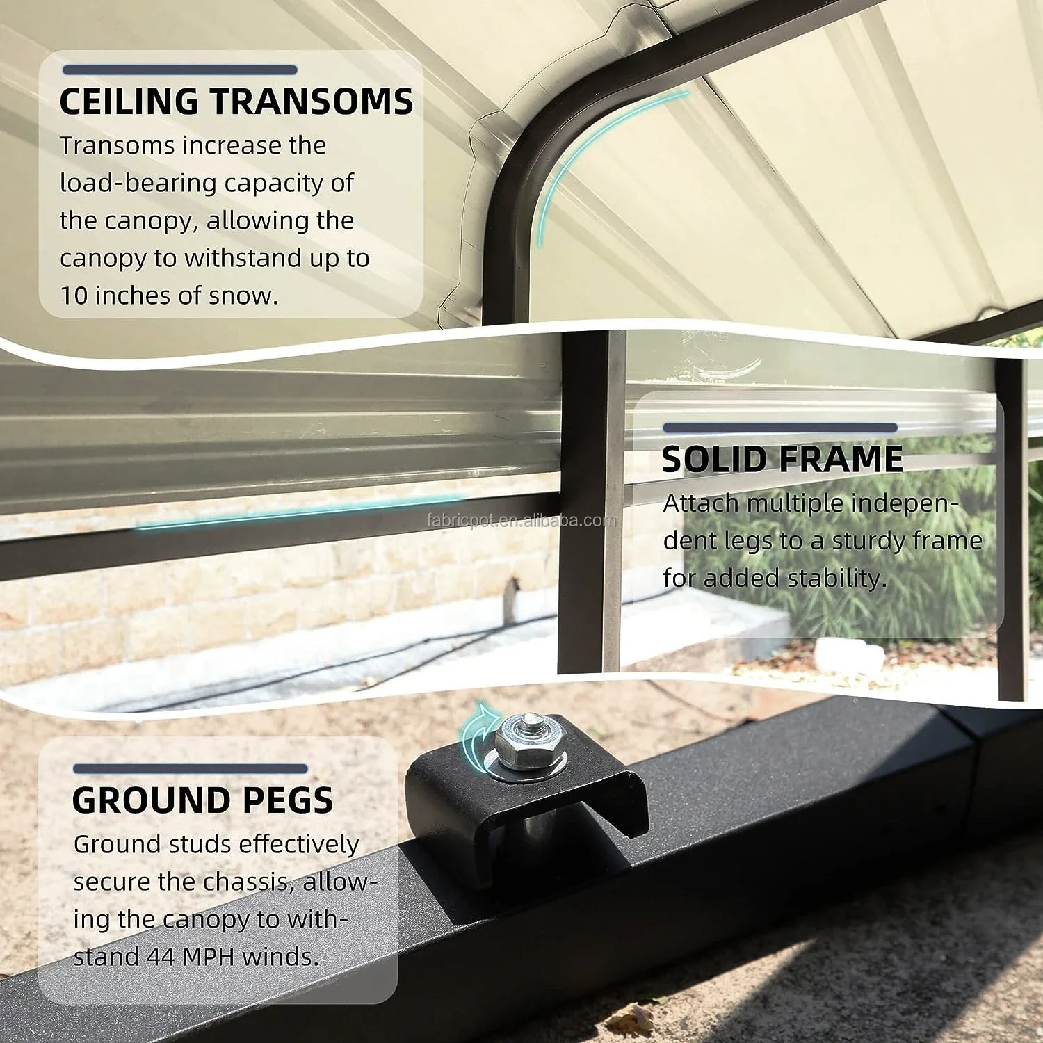 Сверхпрочный навес крыша из оцинкованной стали автоукрытие большой