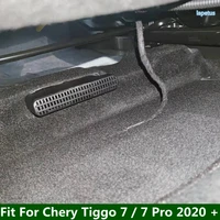 seat under dust plug air condition ac outlet vent protective cover trim 2pcs interior black for chery tiggo 7 7 pro 2020 2021