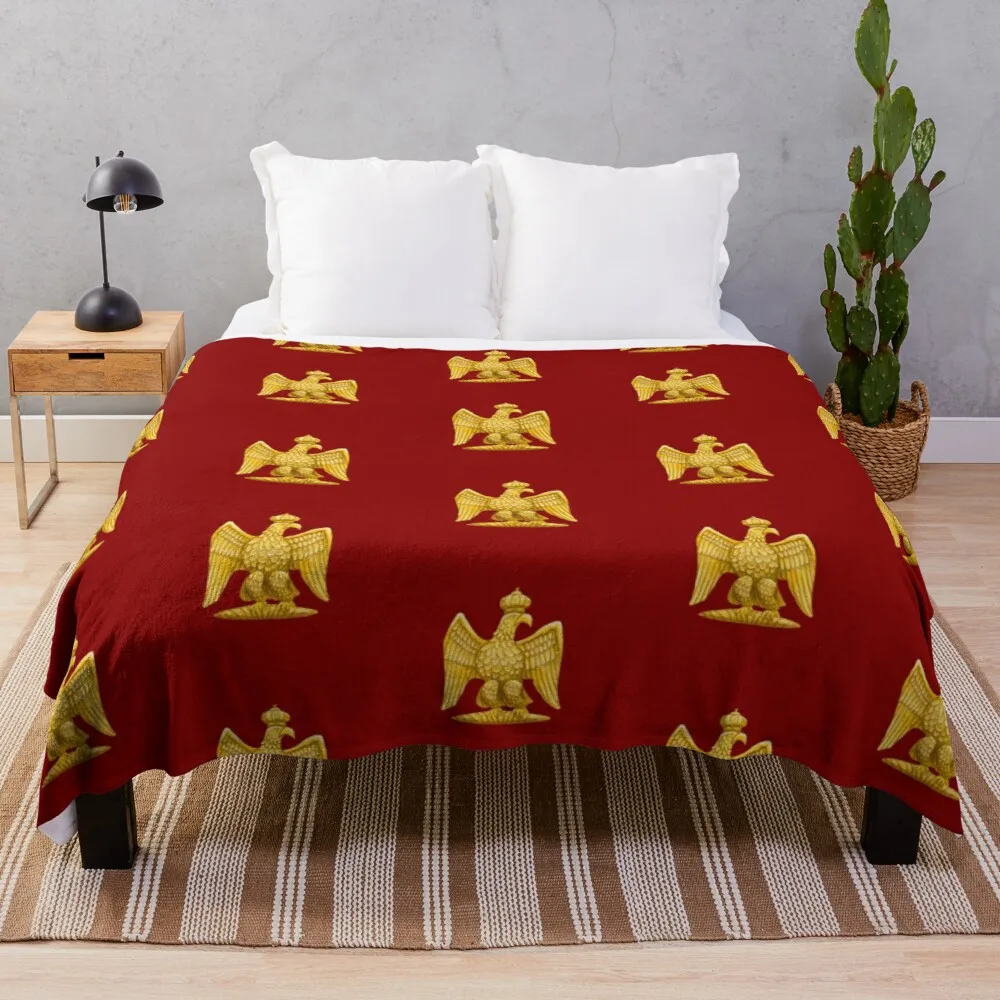 

Napoleonic Imperial Eagle: Red Throw Blanket brand blankets