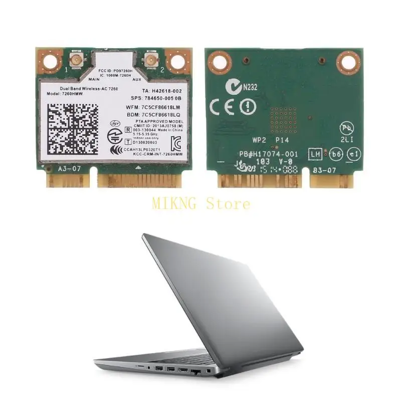 Фото 7260 7260HMW 2.4G BT Mini PCI-e Двухдиапазонная беспроводная сетевая карта для лучшая распродажа №4