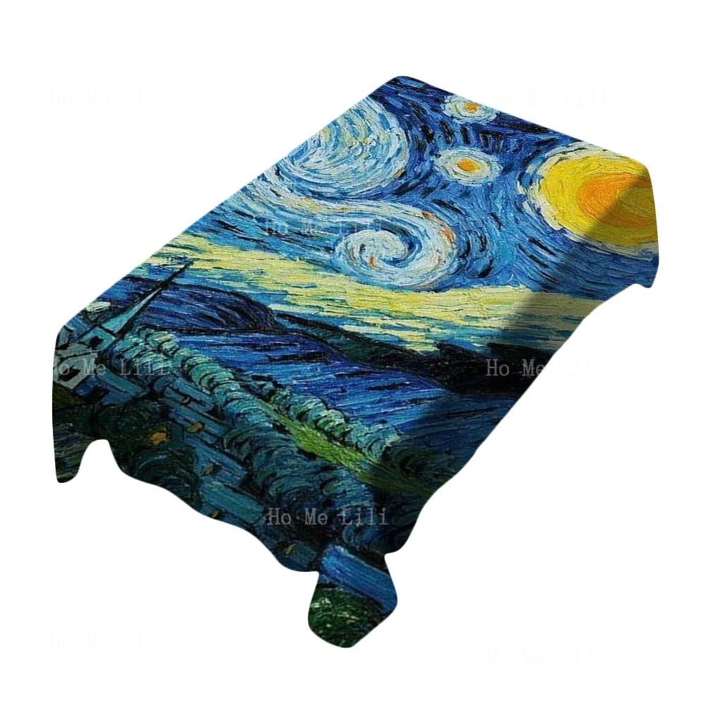 

The Starry Sky Painted By Van Gogh Testimony Of Hopes And Dreams Rectangle Tablecloth By Ho Me Lili