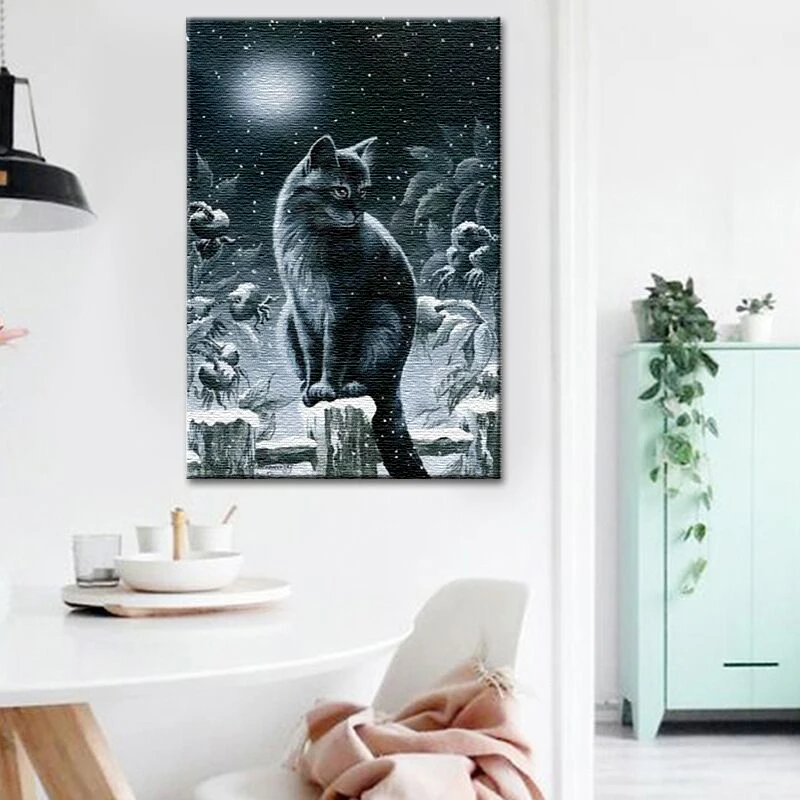 Новинка алмазная живопись &quotсделай сам&quot кот в небе точка вышивка крестиком 5D