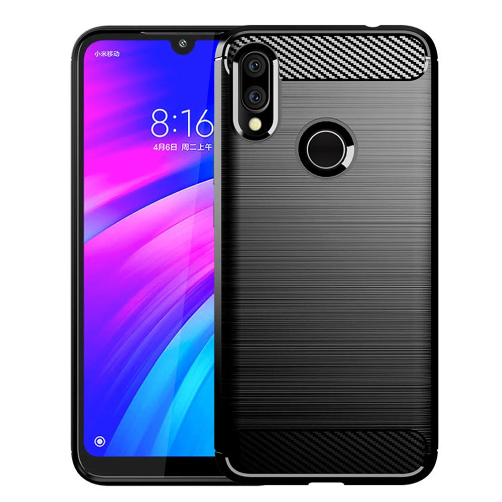 

Ushed Carbon Fiber Pattern Shell Anti-fall Cover Soft Antiskid Anti-fall Soft Shell Mobile Phone Peripheral Shockproof