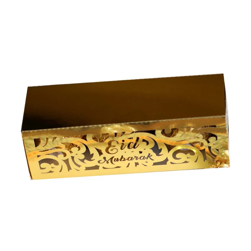 

5Pcs Happiness Ramadan Eid Mubarak Favor Boxes Treat Candy Dragee Box Packaging Eid Mubarak Goodie Chocolates Biscuit Boxes