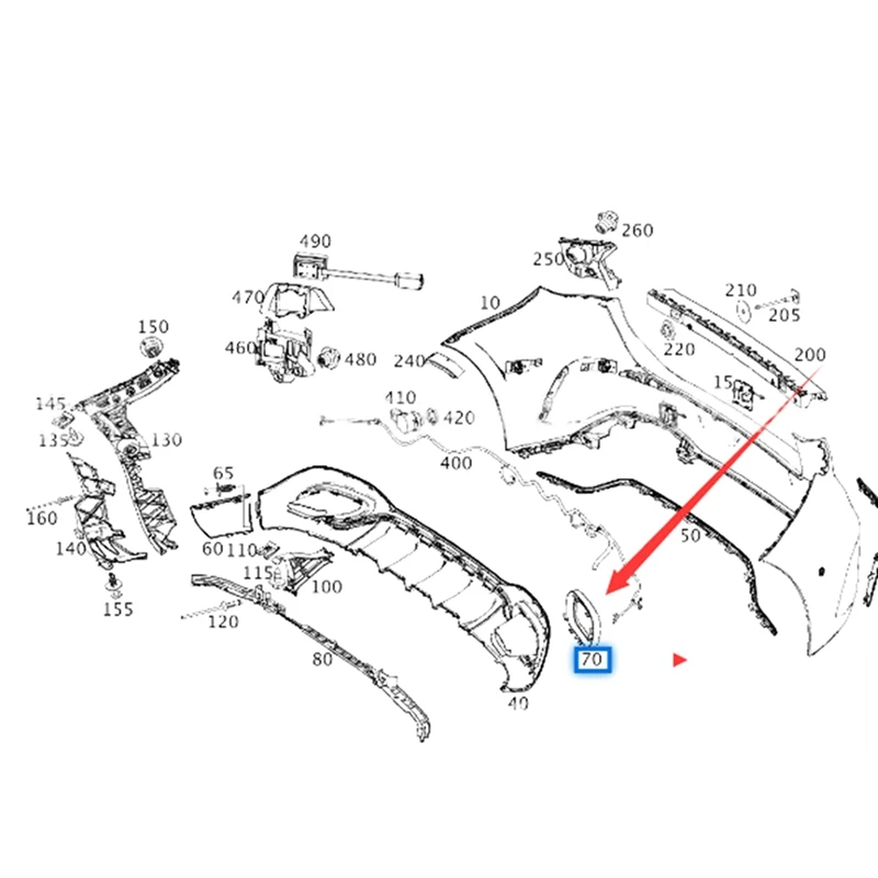 Отделка автомобильной выхлопной трубы RH + LH подходит для Mercedes-Benz C205 A205 W205 S205 13-17