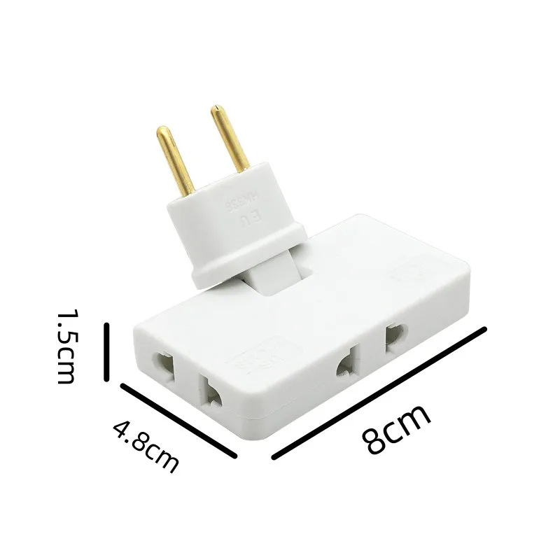 EU Extension Plug Electrical Adapter 3 In 1 Adaptor 180 Degree Rotation Adjustable For Mobile Phone Charging Converter Socket images - 6