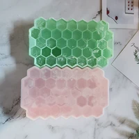 10pcs 37 cavity ice cube honeycomb maker ice cream mold mould with cap home bar accessiories food grade silicone kitchen tools