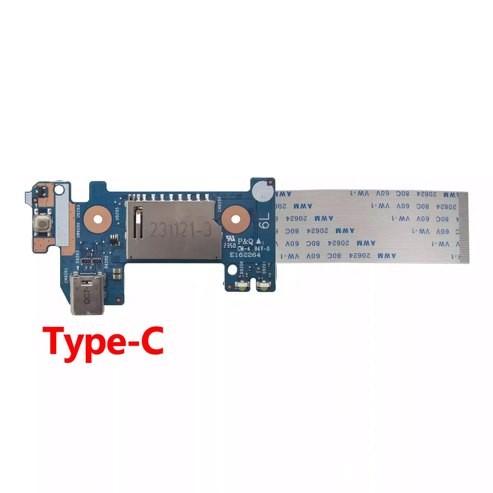 Для ноутбуков HP 14S-CR, 14Q-CS, 14Q-CY, TPN-I131, TPN-I132, 240, 245, 246 G7: кабель USB Type-C с кнопкой включениявыключения (плата) L24483-001 (art.: 3920d9105b8ff) - 3920d9105b8ff