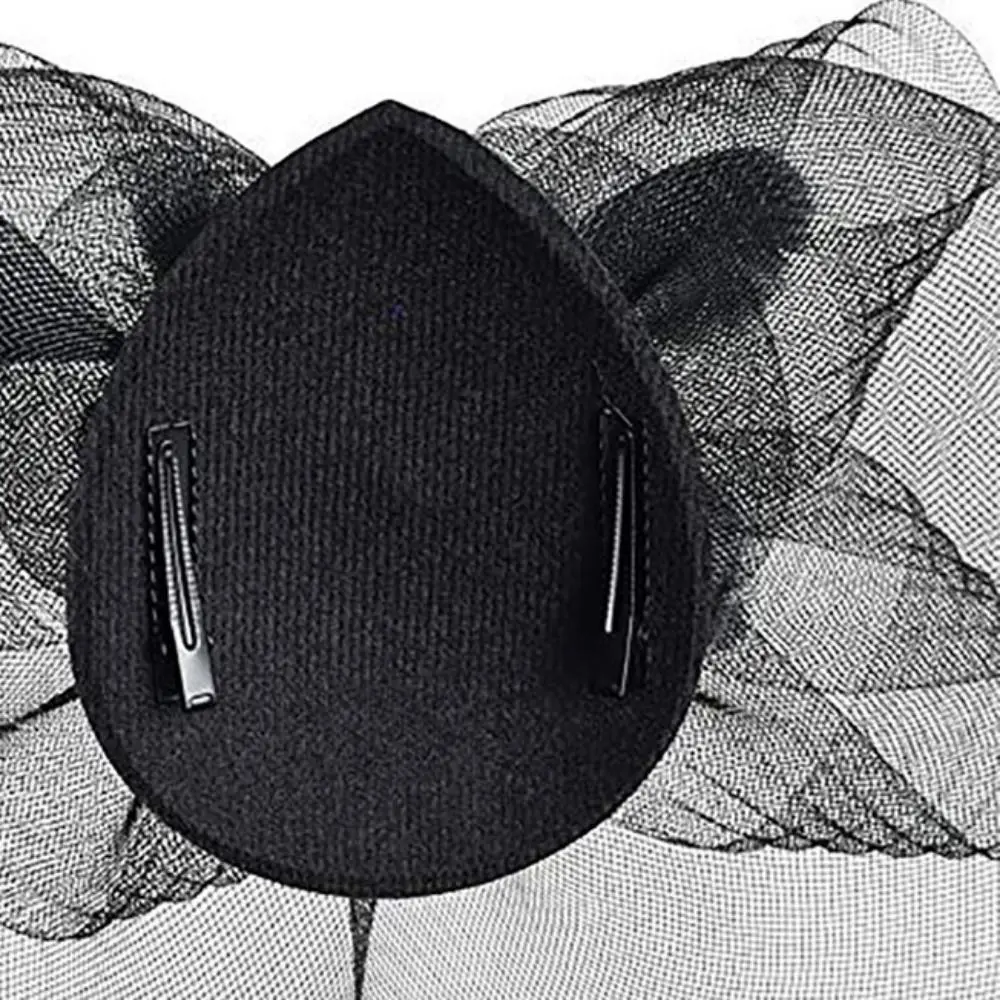 Женская Вуалетка с бантом и перьями модный головной убор ручной работы